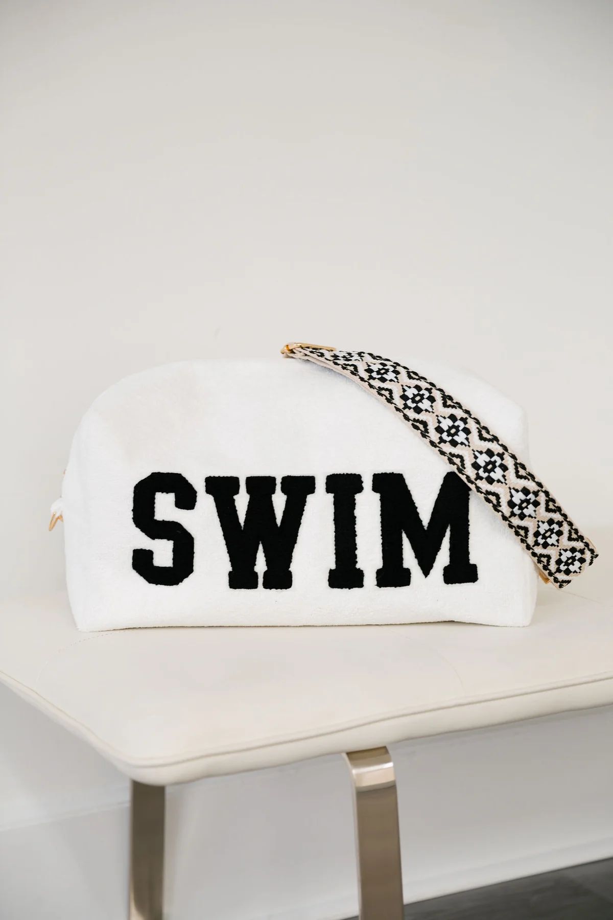 SWIM WHITE TERRY CLOTH BEACH BAG | Judith March