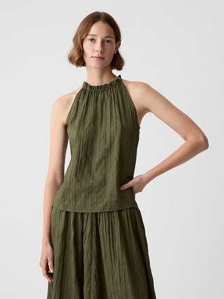 Textured Crinkle Halter Top | Gap (US)