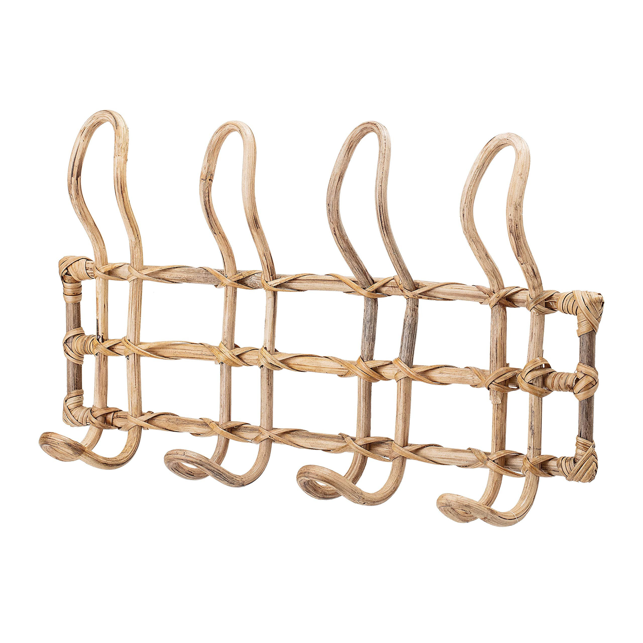 Bloomingville Beige Rattan Wall Hanger with 4 Hooks | Amazon (US)