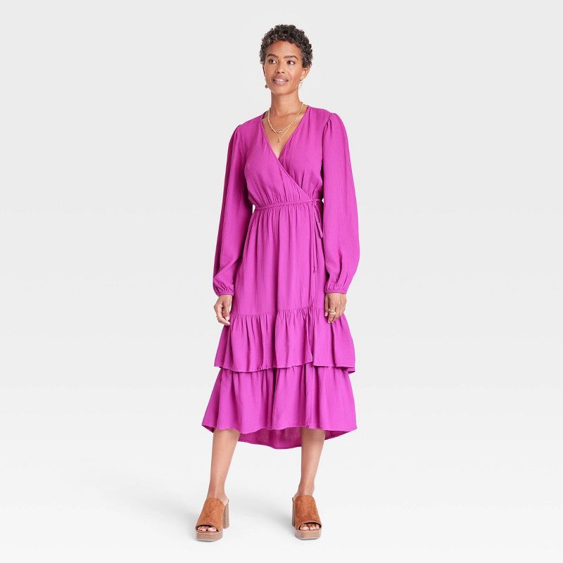 Women's Long Sleeve Wrap Dress - Knox Rose™ | Target