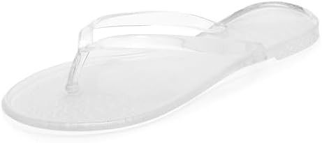 Flip Flops for Women Jelly Shoes Thong Sandals Jellies Flats Clear Slipper Summer Beach Pool Slid... | Amazon (US)