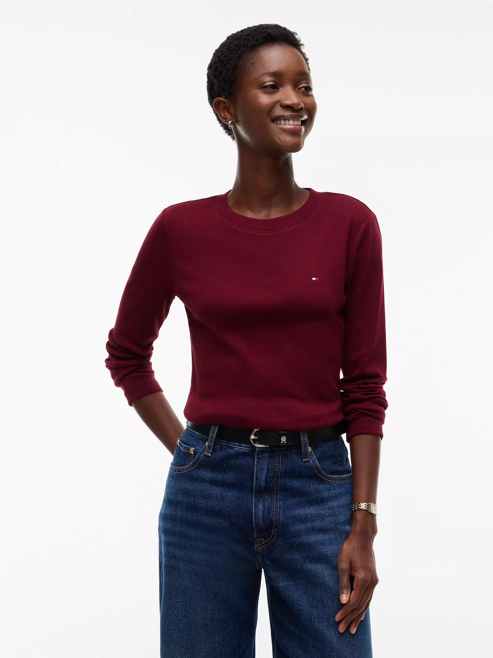 Long-Sleeve Crewneck Favorite T-Shirt | Tommy Hilfiger | Tommy Hilfiger (US)