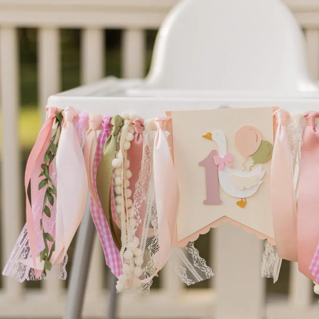 One Silly Goose Highchair Banner - Girl 1st Birthday Party Garland - Etsy | Etsy (US)
