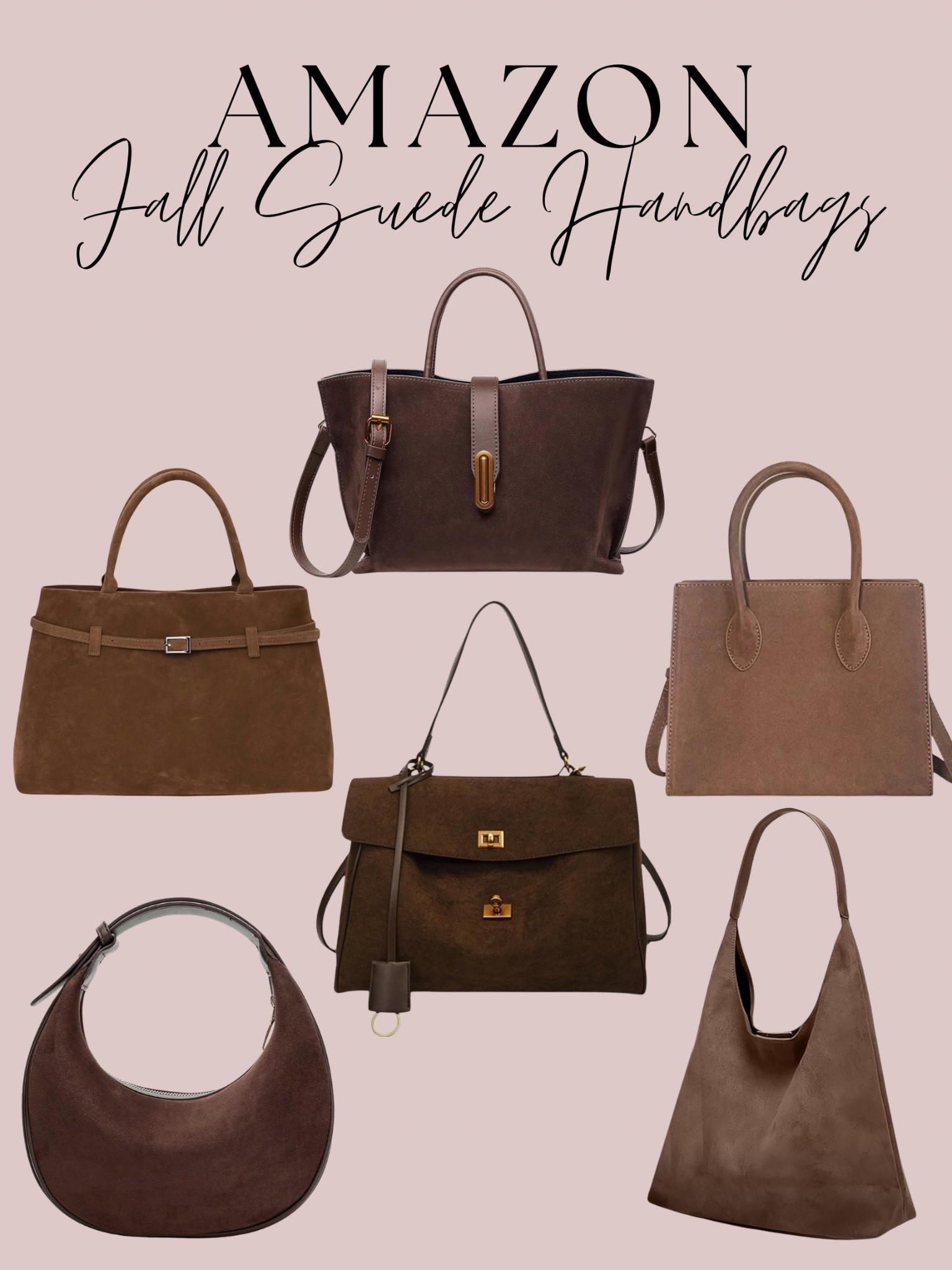 Amazon suede handbags, fall handbags 

#LTKItBag #LTKSeasonal #LTKFindsUnder50
