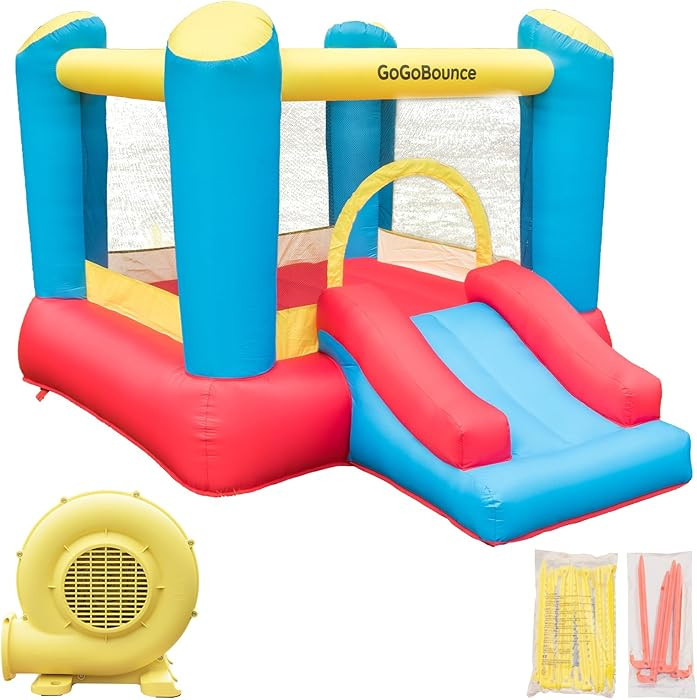 Easy Setup Inflatable Bounce House with Slide for Toddlers and Big Kids - Includes Blower, Durabl... | Amazon (US)