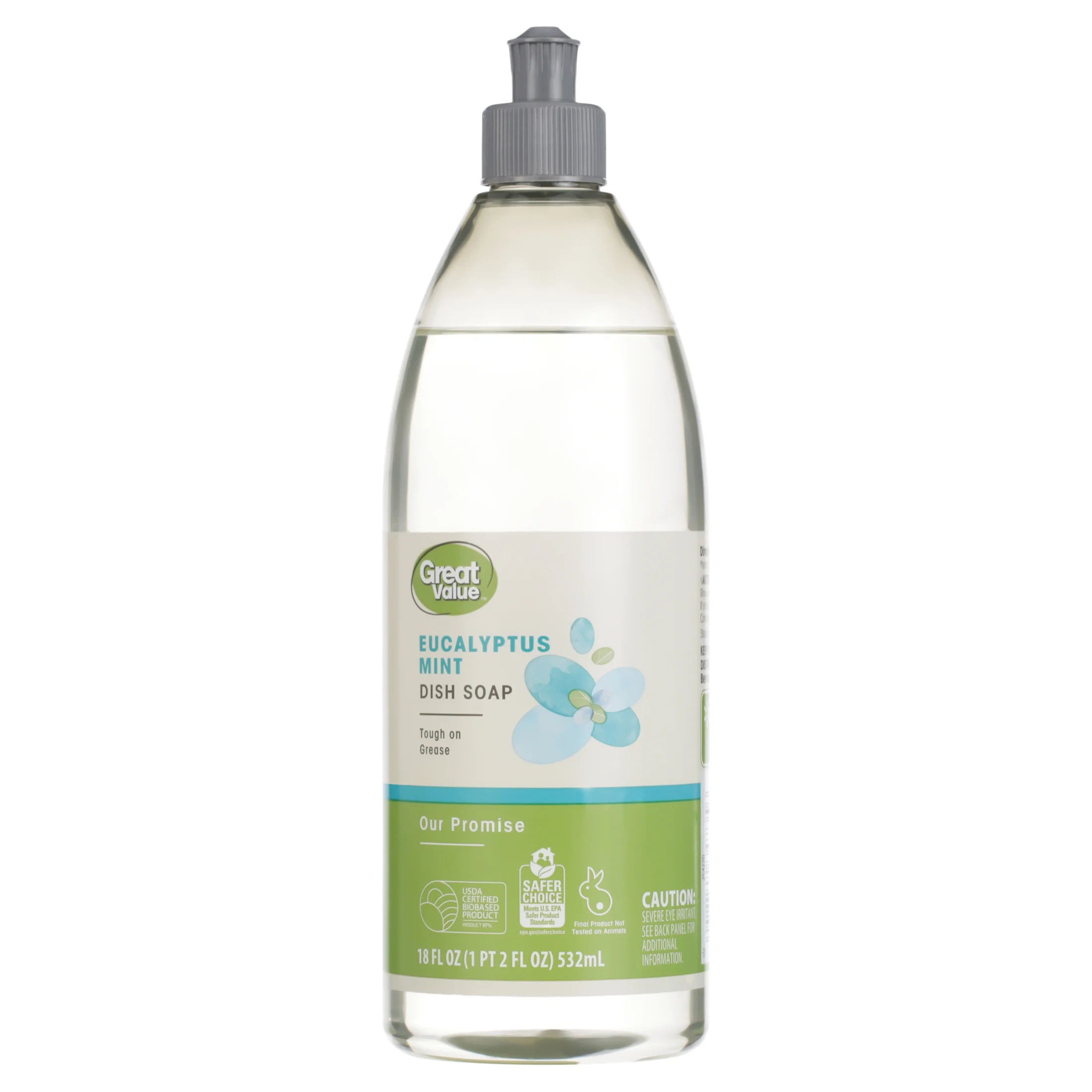 Great Value Liquid Dish Soap, Eucalyptus Scent, 18 Fluid Ounce - Walmart.com | Walmart (US)
