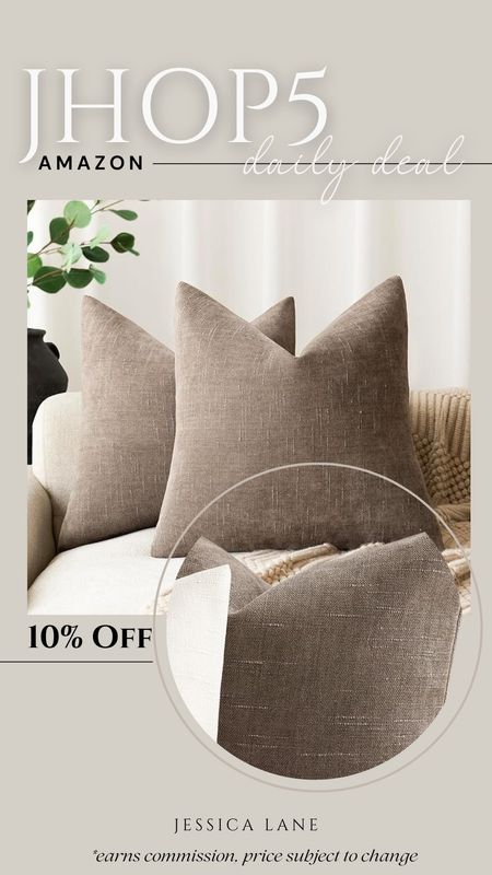 Amazon daily deal, save 10% on this two pack of throw pillow covers.Pillow covers, home decor, Amazon home decor, home decor, modern organic home

#LTKSaleAlert #LTKHome #LTKStyleTip