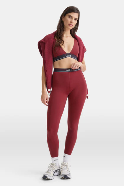 DAYFLEX LOGO WAISTBAND LEGGING - VINTAGE RED | TALA (UK)