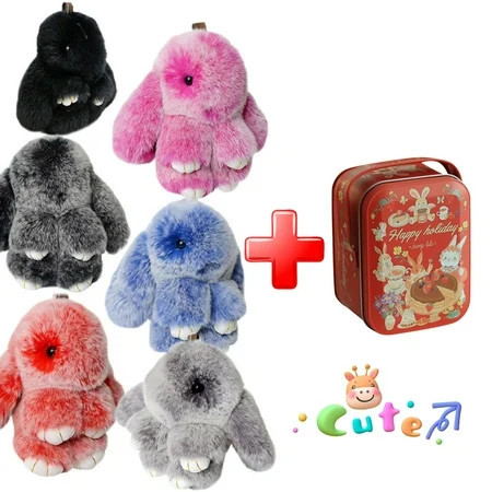 BunnyLulu Official Christmas Bunny Lulu Keychain Holiday BunnyLulu Keychain Handmade Soft Bunny with Tin Box | Walmart (US)