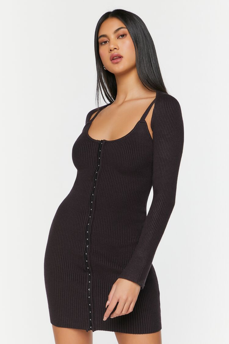 Hook-and-Eye Mini Dress & Shrug Set | Forever 21 (US)