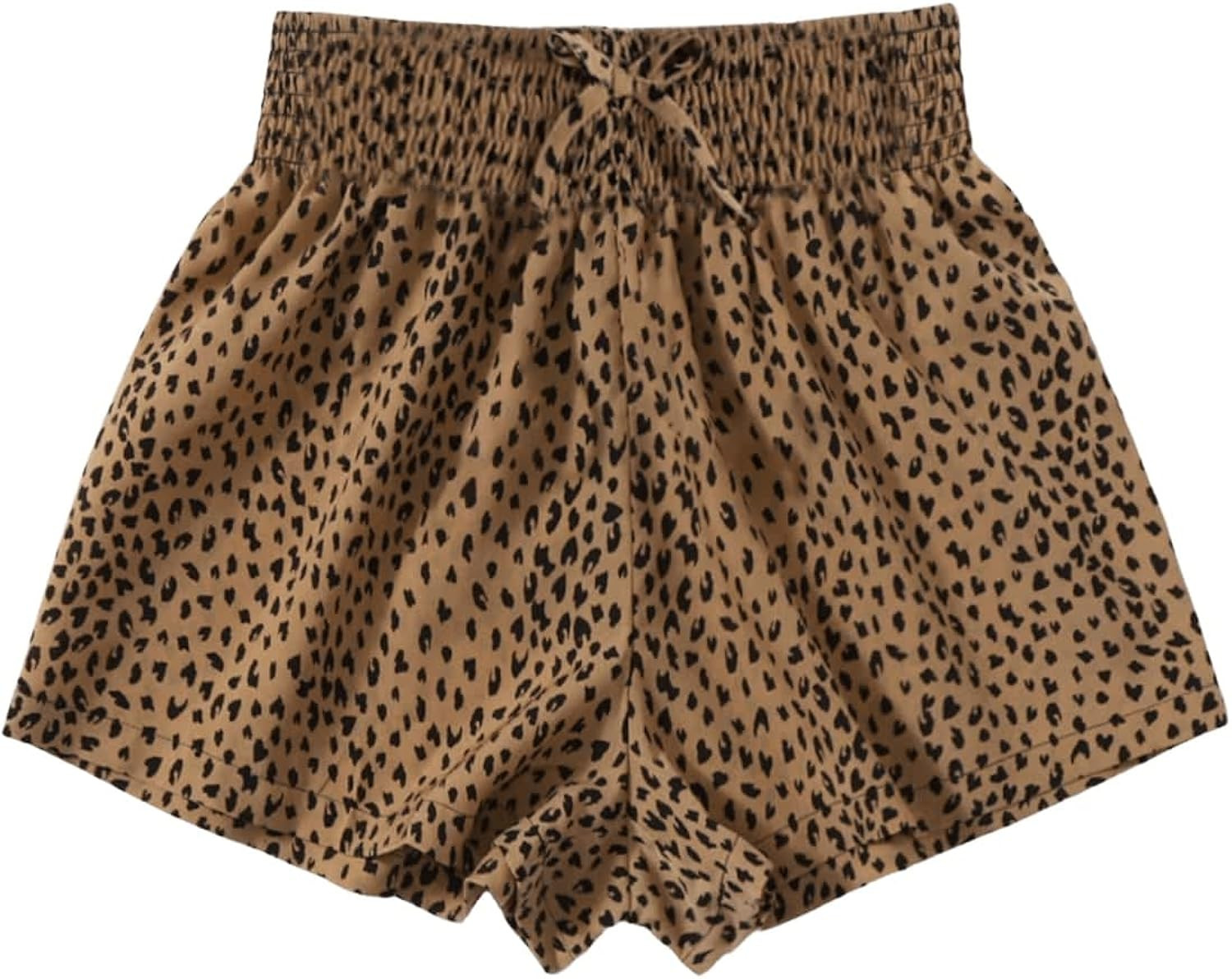 Floerns Women's Tie Bow Floral Print Summer Beach Elastic Shorts | Amazon (US)