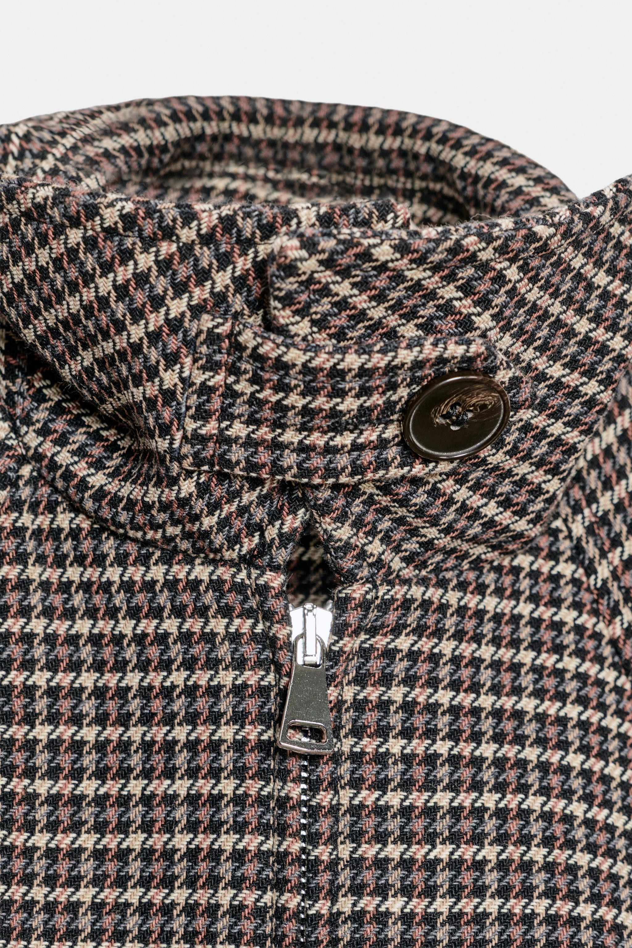 HOUNDSTOOTH PADDED BOMBER JACKET | Zara US