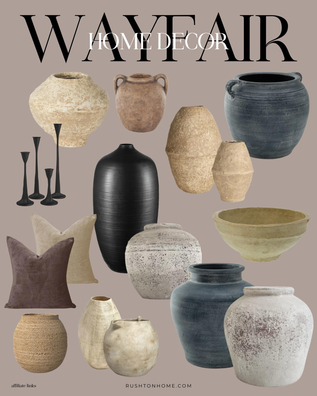 I've been loving these @wayfair home finds! This inspiration pulls together a vibe that feels antique, european, earthy and yet still modern.

Home decor, home design, interior design, furniture, console table, accent chairs, vases, candlesticks, basket, stacking decor, tray, centerpiece, faux plants, greenery, flowers, art,  

 

#LTKHome