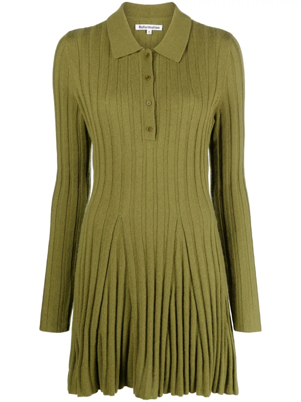 Reformation Walsh ribbed-knit Polo Minidress - Farfetch | Farfetch Global