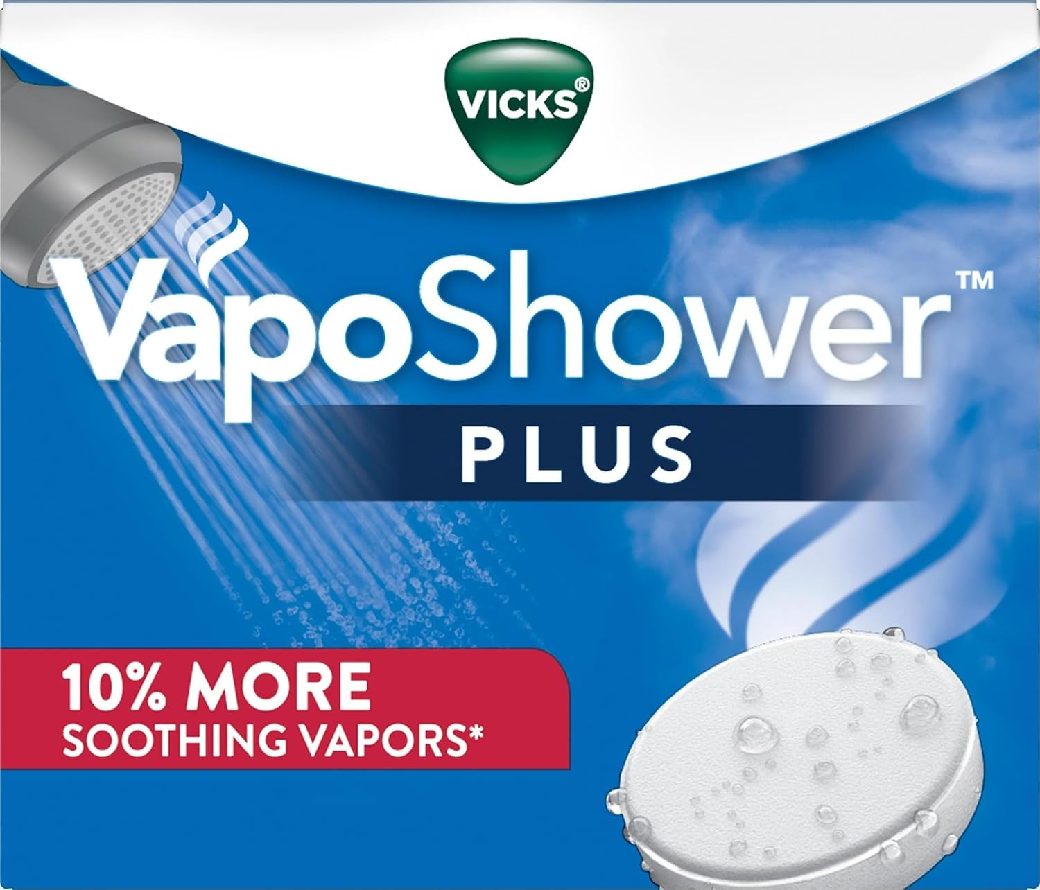 Vicks, VapoShower Plus, Shower Steamers, Eucalyptus Shower Steamer & Menthol Scent, Clean Dissolving Vapor Shower Tablets, Aromatherapy Shower Steamer & Shower Bombs, 12 count | Amazon (US)