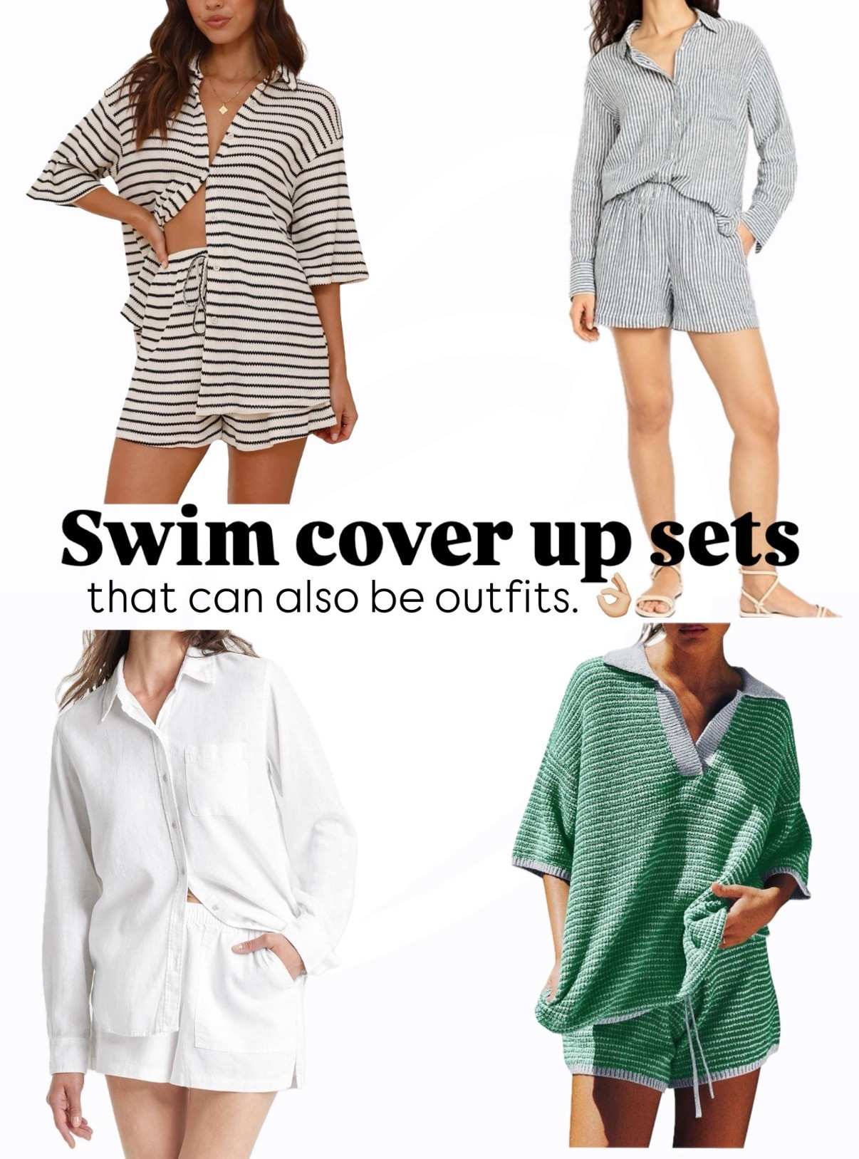 Swim cover ups that double as outfits  that I’m loving this summer! 
(Size up on top left Amazon set! Everything else is TTS.) 

#LTKSeasonal #LTKSaleAlert #LTKSummerEdit