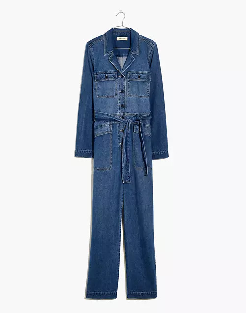 Denim Tie-Waist Jumpsuit in Claireville Wash | Madewell