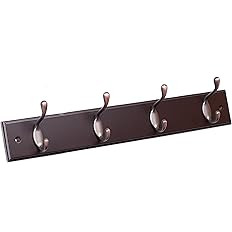 BirdRock Home Oval Hook Coat and Hat Rack - 4 Hooks - 17 Inch - Wall Mount - Towel Leash Backpack... | Amazon (US)
