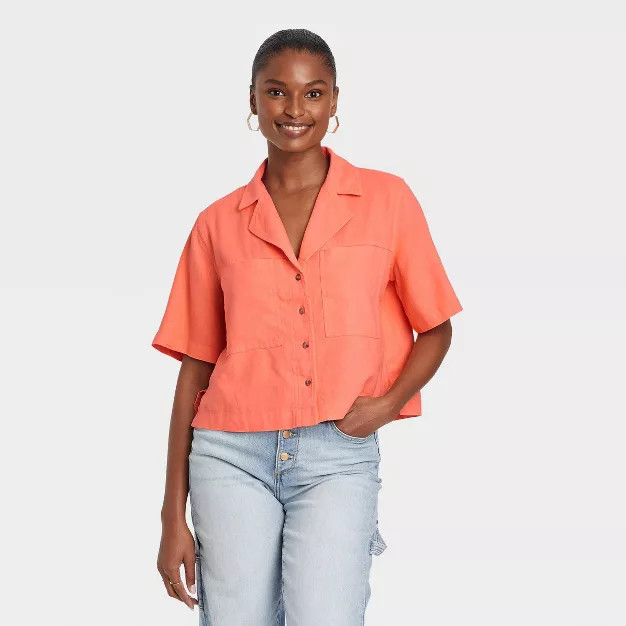 Women's Short Sleeve Button-Down Shirt - Universal Thread™ | Target