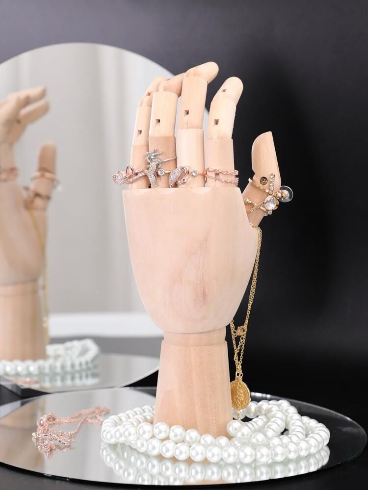 1pc Wooden Hand Jewelry Rack | SHEIN