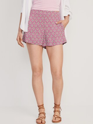 High-Waisted Playa Soft-Spun Shorts for Women -- 4-inch inseam | Old Navy (US)