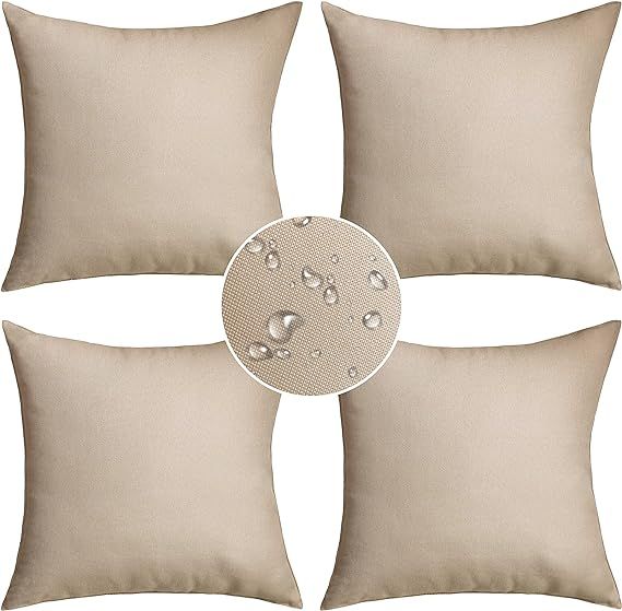 Demetex 20x20 Pillow Covers Outdoor Pillows Waterproof Throw Pillow Covers Decorative Throw Pillo... | Amazon (US)