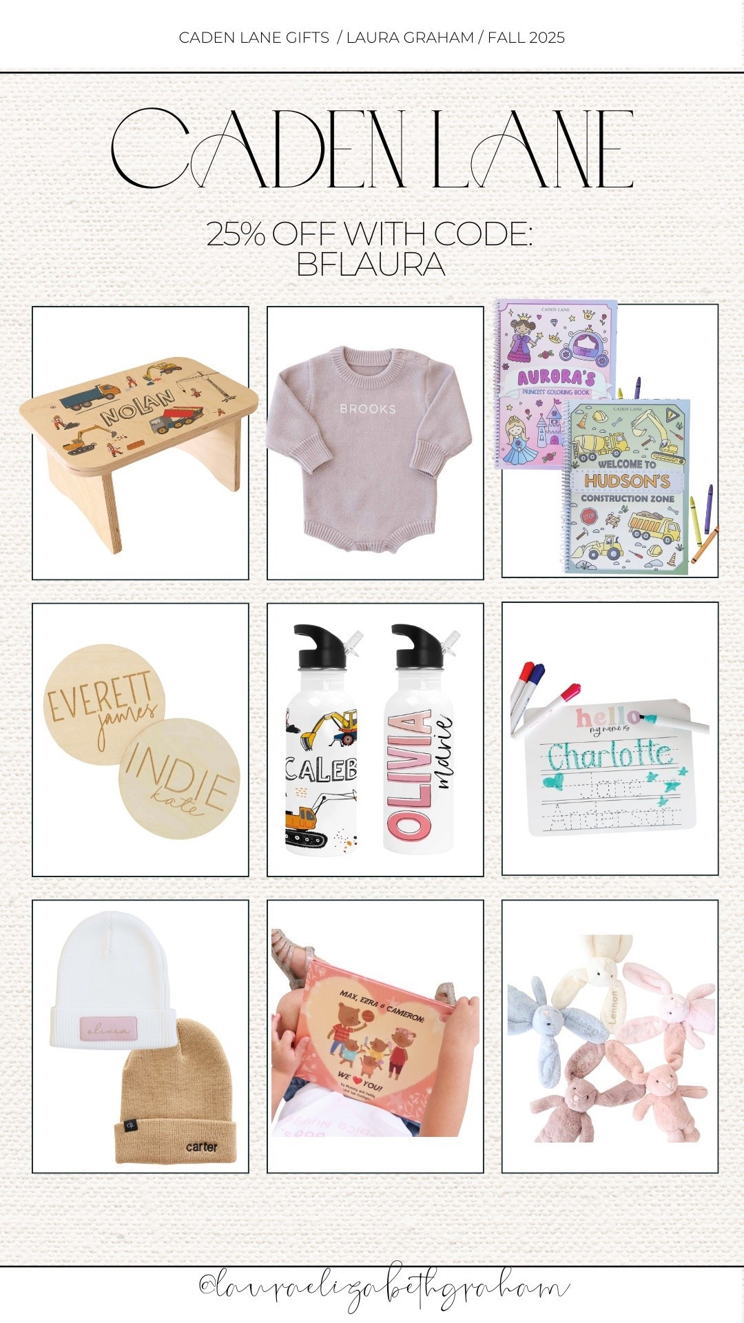Personalized gifts make the BEST gifts for the holidays!!! Use code BFLAURA for 25% off at Caden Lane for 24 hours only!!! ✨

#LTKKids #LTKBaby #LTKCyberWeek