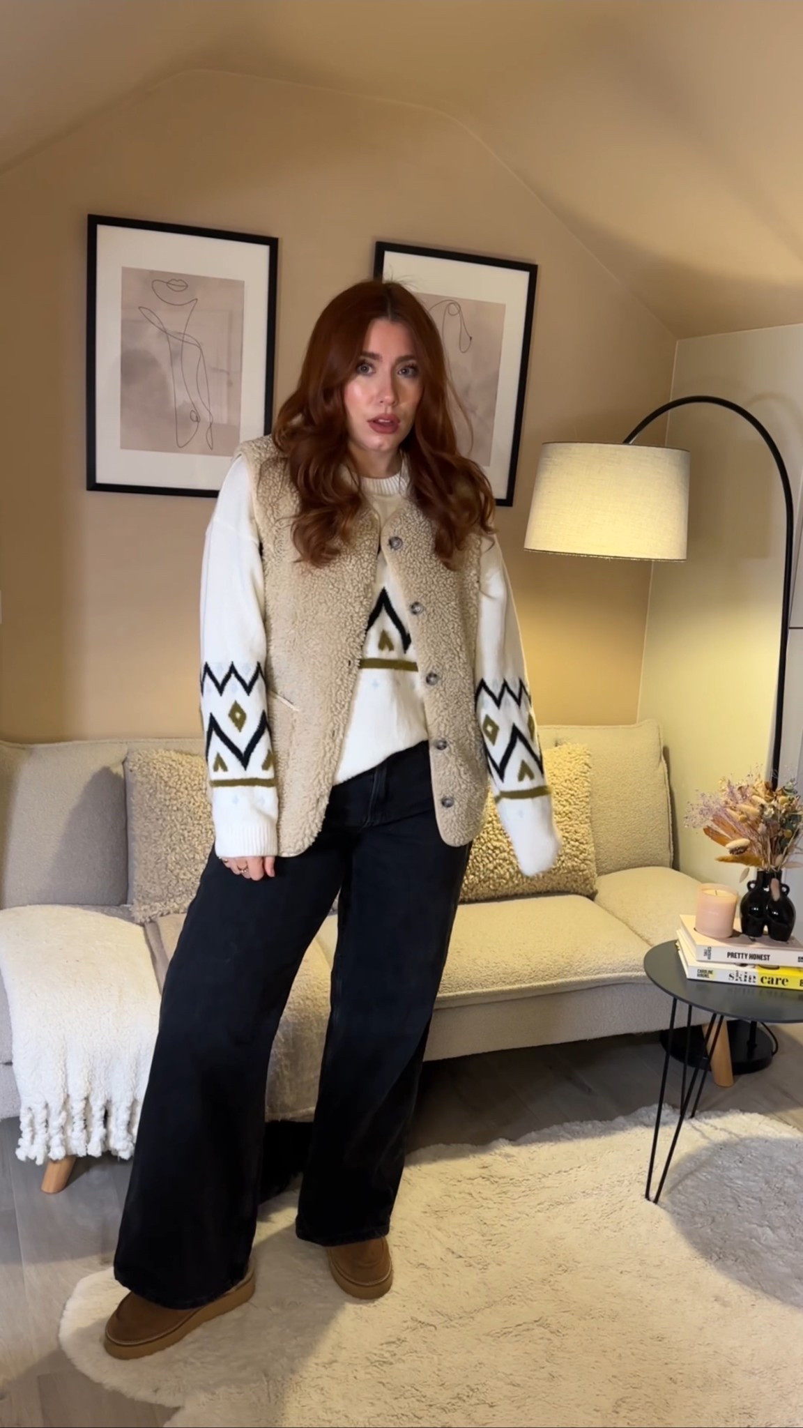 All the layers to keep me toasty in this cold! 

Shearling waistcoat is Ichi so can’t link (I got it in a little boutique) but have found similar, jeans are next hourglass so can’t link but similar linked (I’m wearing 12L). Everything else is linked ✨

#LTKCyberWeek #LTKwinter #LTKuk