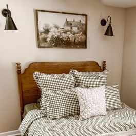 Framed Cottage Blooms Printed Canvas Wall Art | Antique Farm House