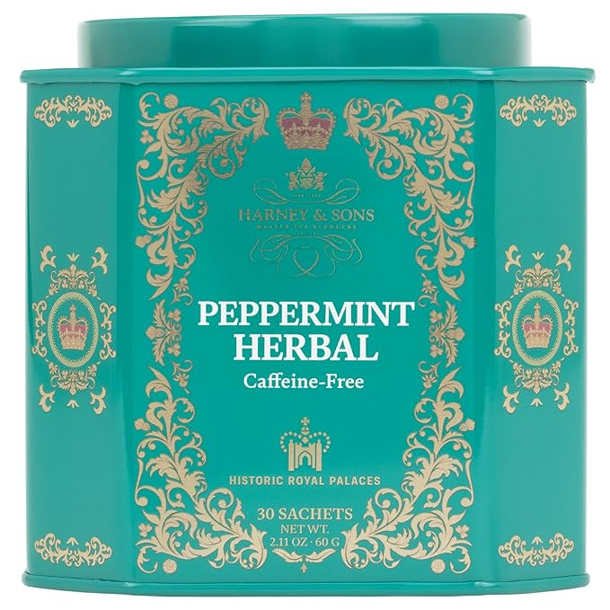 Harney & Sons Peppermint Herbal Tea in Sachets, Caffeine-Free Herbal, 30 Sachets | Amazon (US)