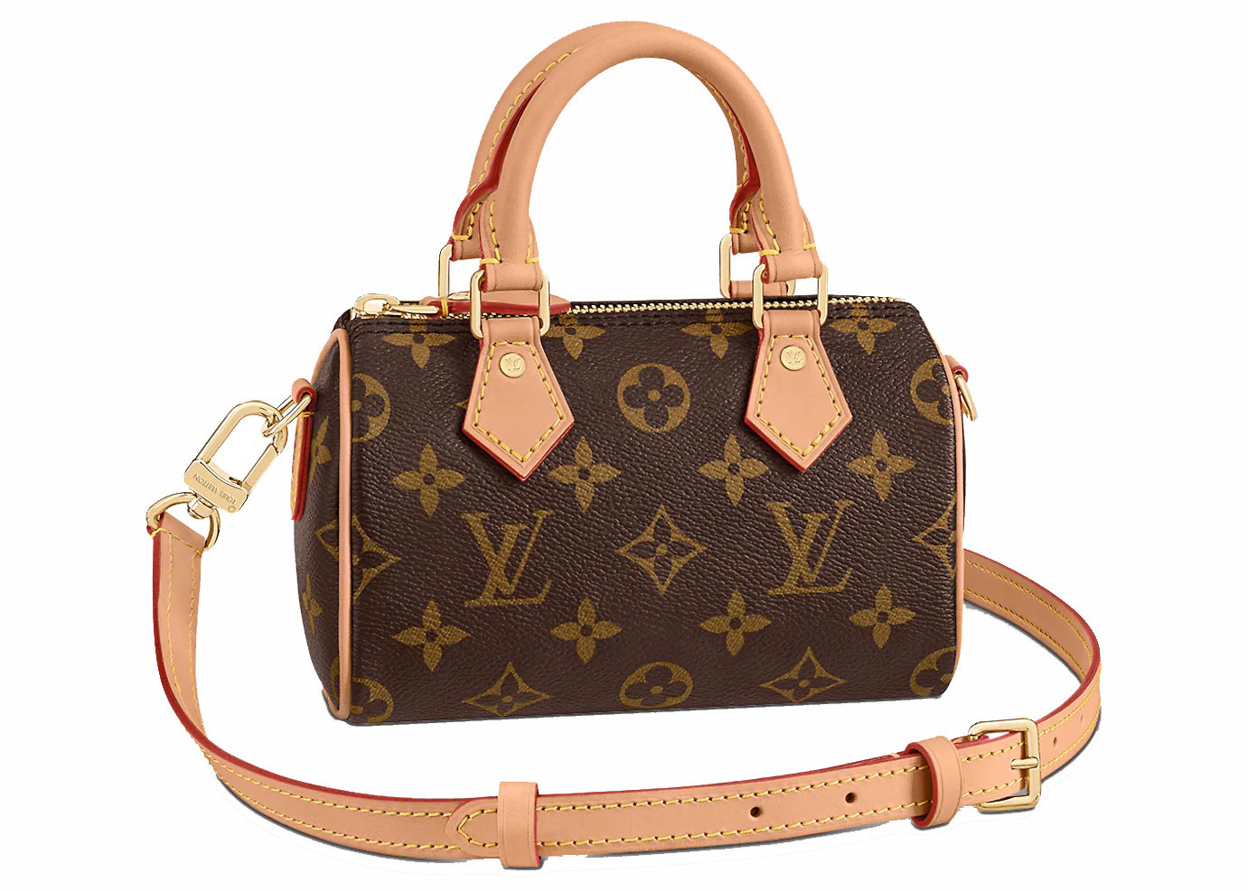 Women's Louis Vuitton Nano Speedy Monogram Canvas in Brown | StockX