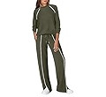 WIHOLL Lounge Sets for Women 2 Piece Fall Outfits 2025 Wide Leg Pant Matching Sets Womens Clothin... | Amazon (US)