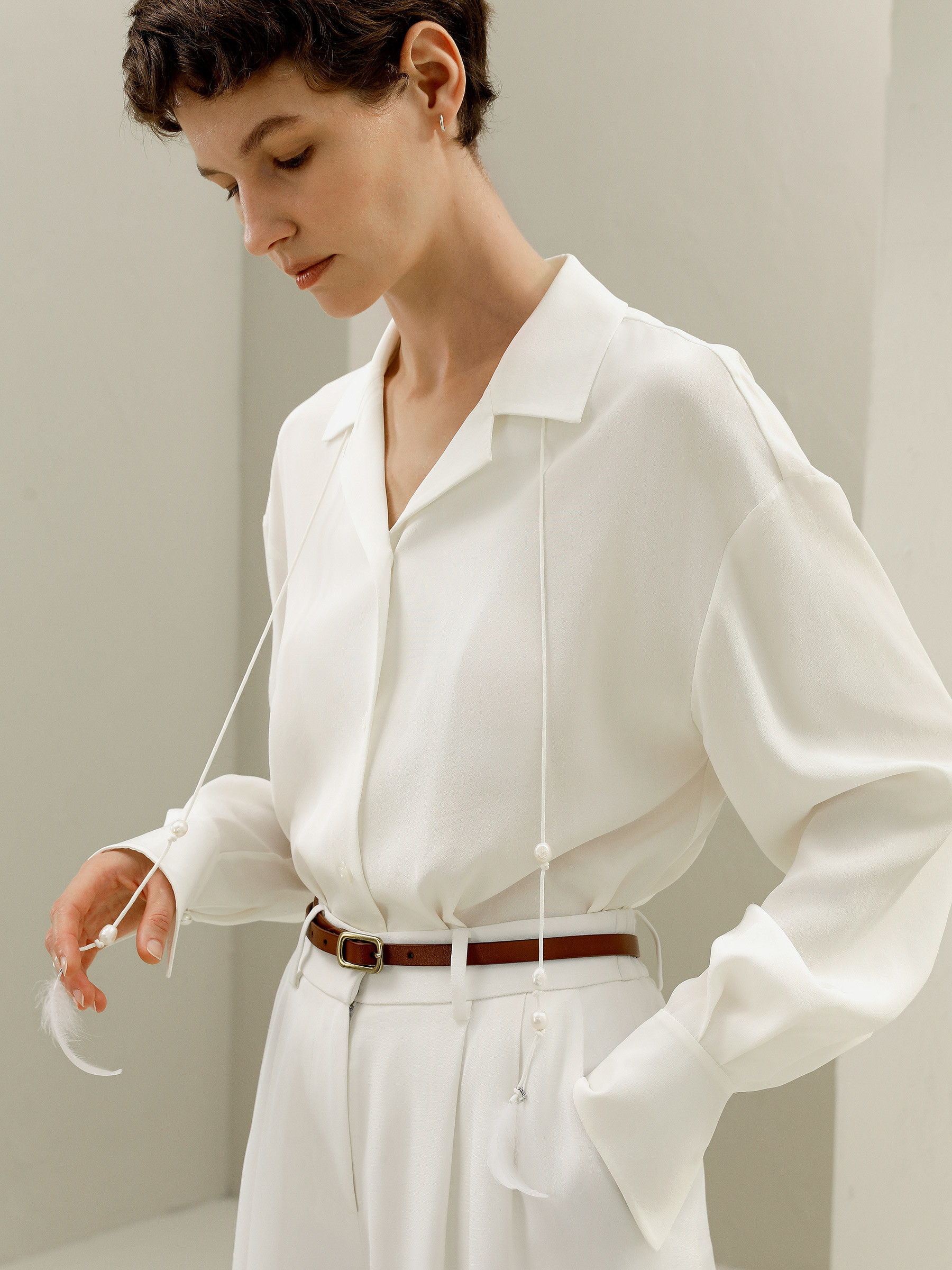 Tie-Detailed Silk Blouse | LilySilk