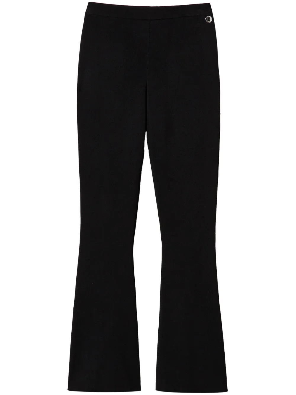 TWINSET Flared Knitted Trousers | Black | FARFETCH ID | Farfetch Global
