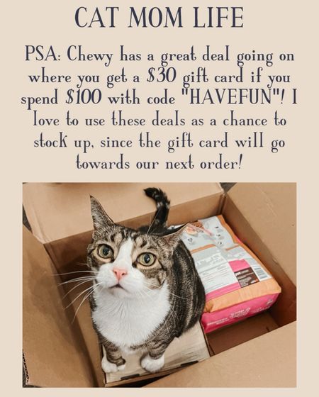 PSA: Chewy has a great deal going on where you get a $30 gift card if you spend $100 with code "HAVEFUN"! I love to use these deals as a chance to stock up, since the gift card will go towards our next order! Tagging a few of our favorite finds from Chewy here:

#LTKsalealert #LTKfamily #LTKhome