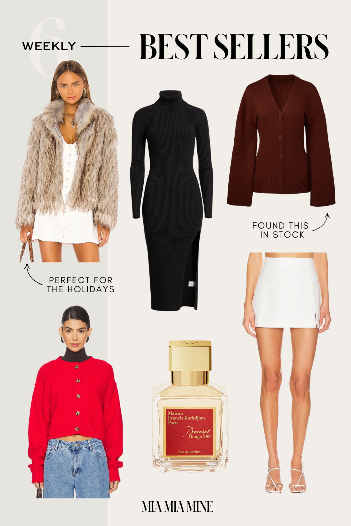 This week’s best sellers on #miamiamine
Revolve faux fur coat
Nordstrom sweater dress under $100
Weworewhat brown cardigan 
Free people red cardigan
Baccarat rouge 540 on sale
Steve Madden white miniskirt 

#LTKSaleAlert #LTKFindsUnder100 #LTKSeasonal