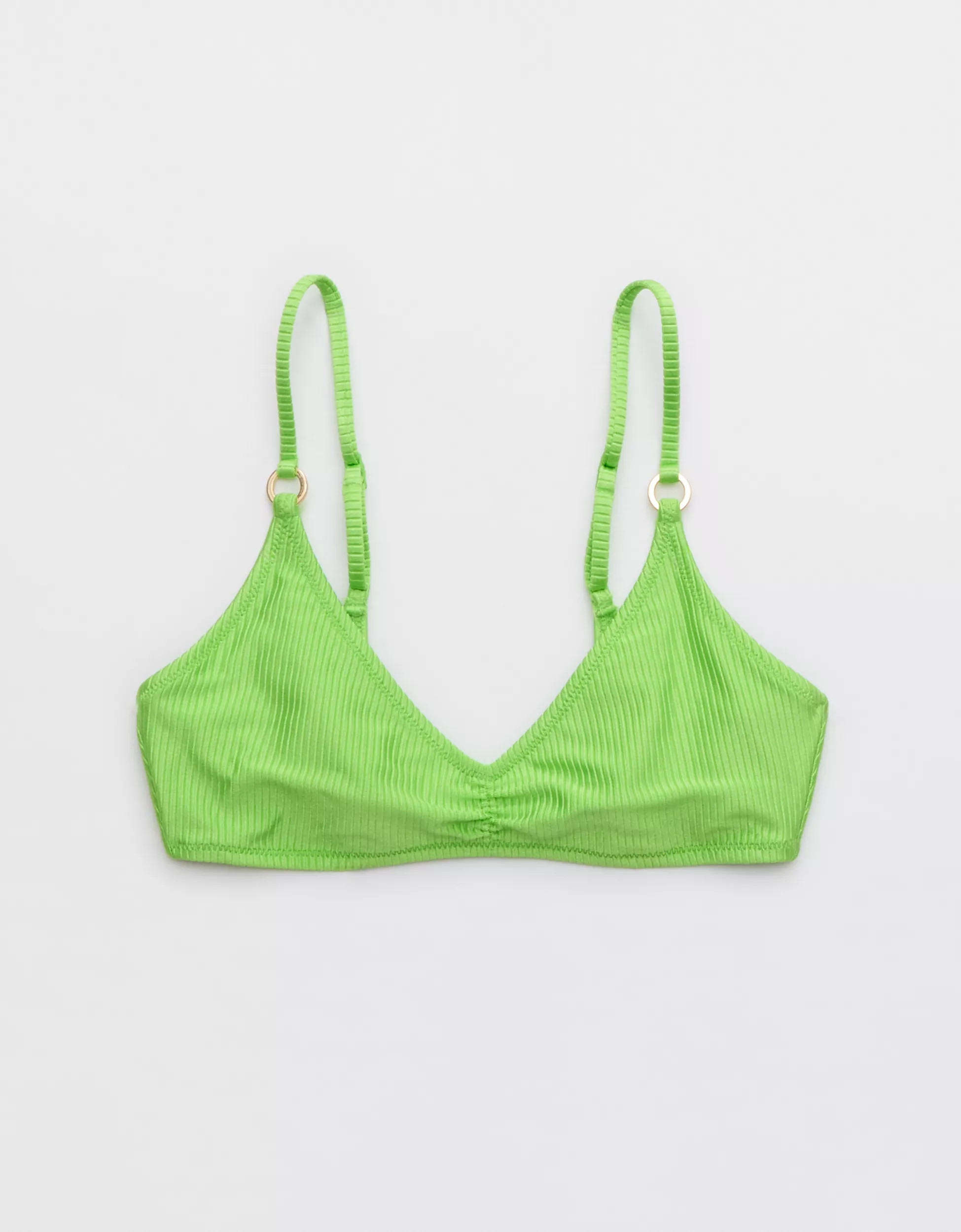 Aerie Beach Babe Shine Rib Voop Bikini Top | Aerie