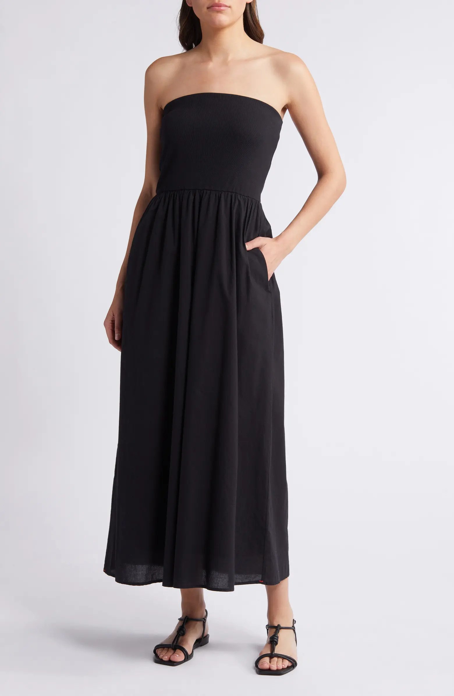 XÍRENA Finnian Strapless Cotton Maxi Dress | Nordstrom | Nordstrom