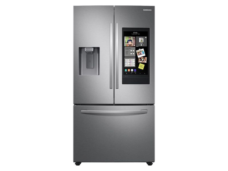 26.5 cu. ft. Large Capacity 3-Door French Door Refrigerator with Family Hub™ and External Water... | Samsung