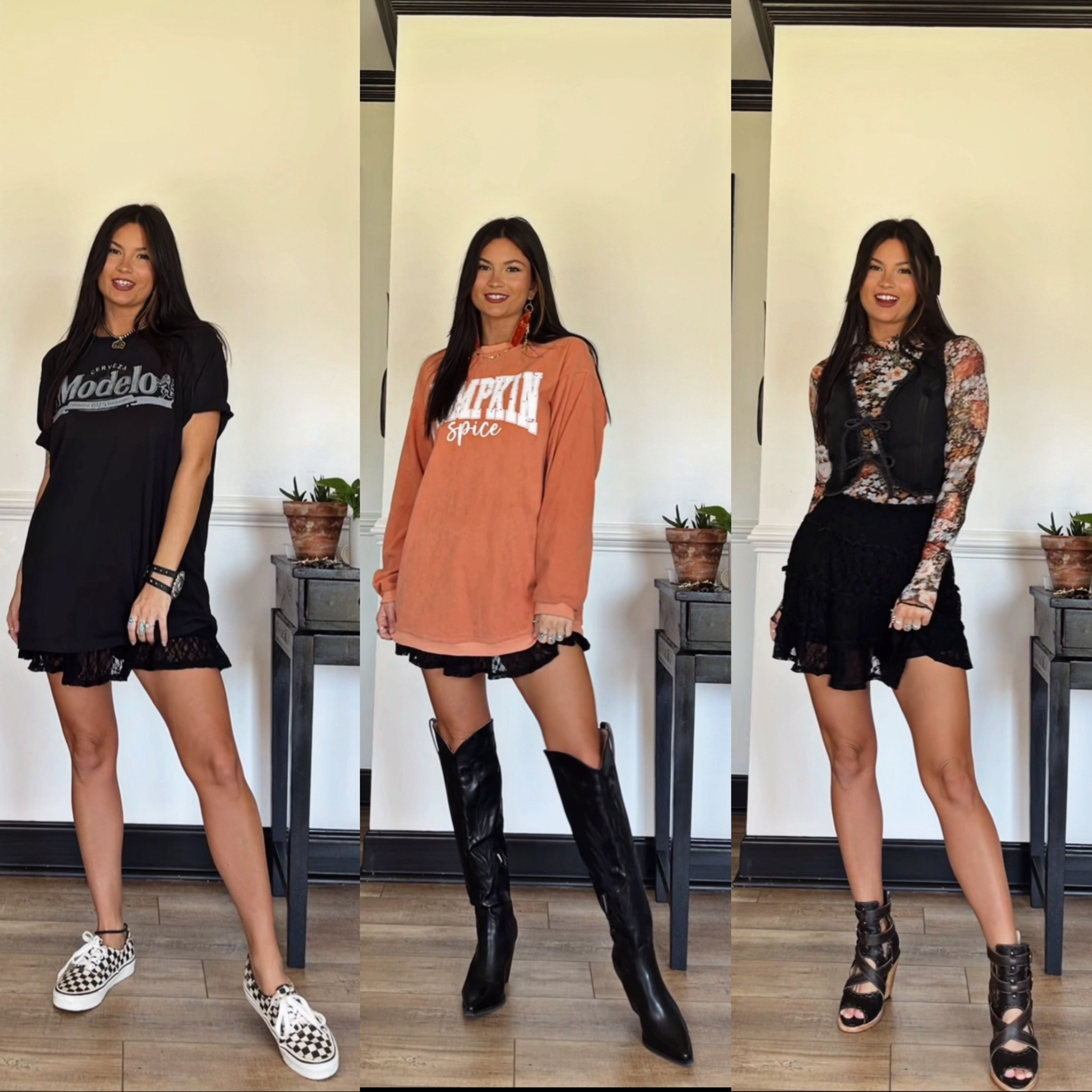 Fall styles using this lace skort!! Code LORI to save!
Code lori20 to save on the floral mesh top & pumpkin spice graphic sweater!
Navajo pearls - turquoise Tuesday
Initial pendant - in tiktok shop showcase
Orange earrings - Highway hippie code lori10

#LTKStyleTip #LTKSeasonal #LTKShoeCrush