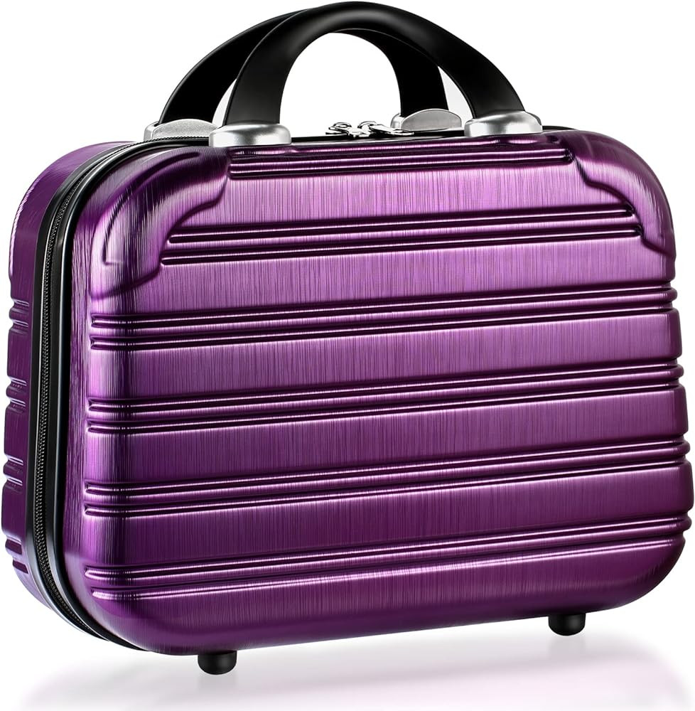 14-Inch Makeup Train Case Hardshell PC+ABS Travel Cosmetic Organizer, Makeup Storage Box for Toil... | Amazon (US)