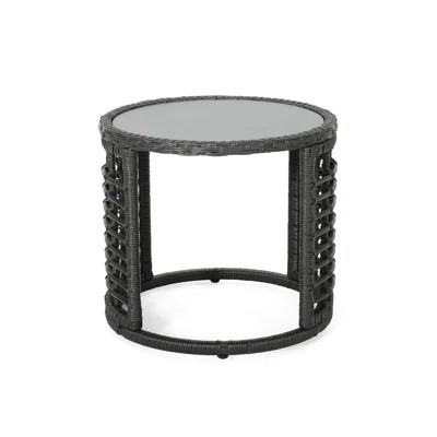 Grey Side Table, 18.44in Product Depth X Width 16.56in Height, 11.9lb, Drink Organizing Table In , 11.9lb | Wayfair North America