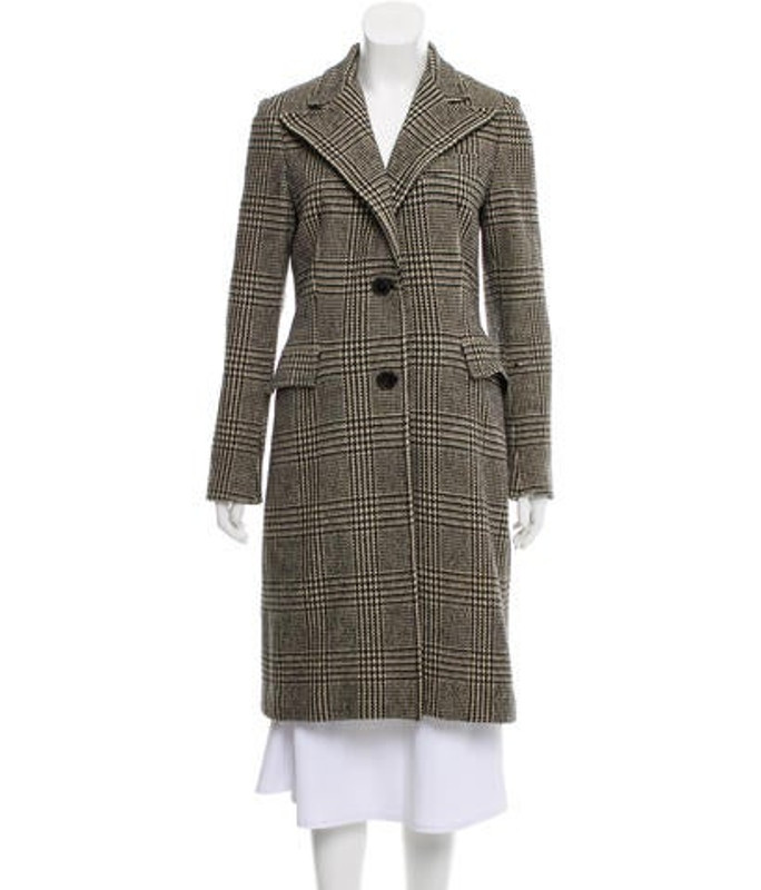 Ralph Lauren Collection Houndstooth Wool Coat Black Ralph Lauren Collection Houndstooth Wool Coat | The RealReal