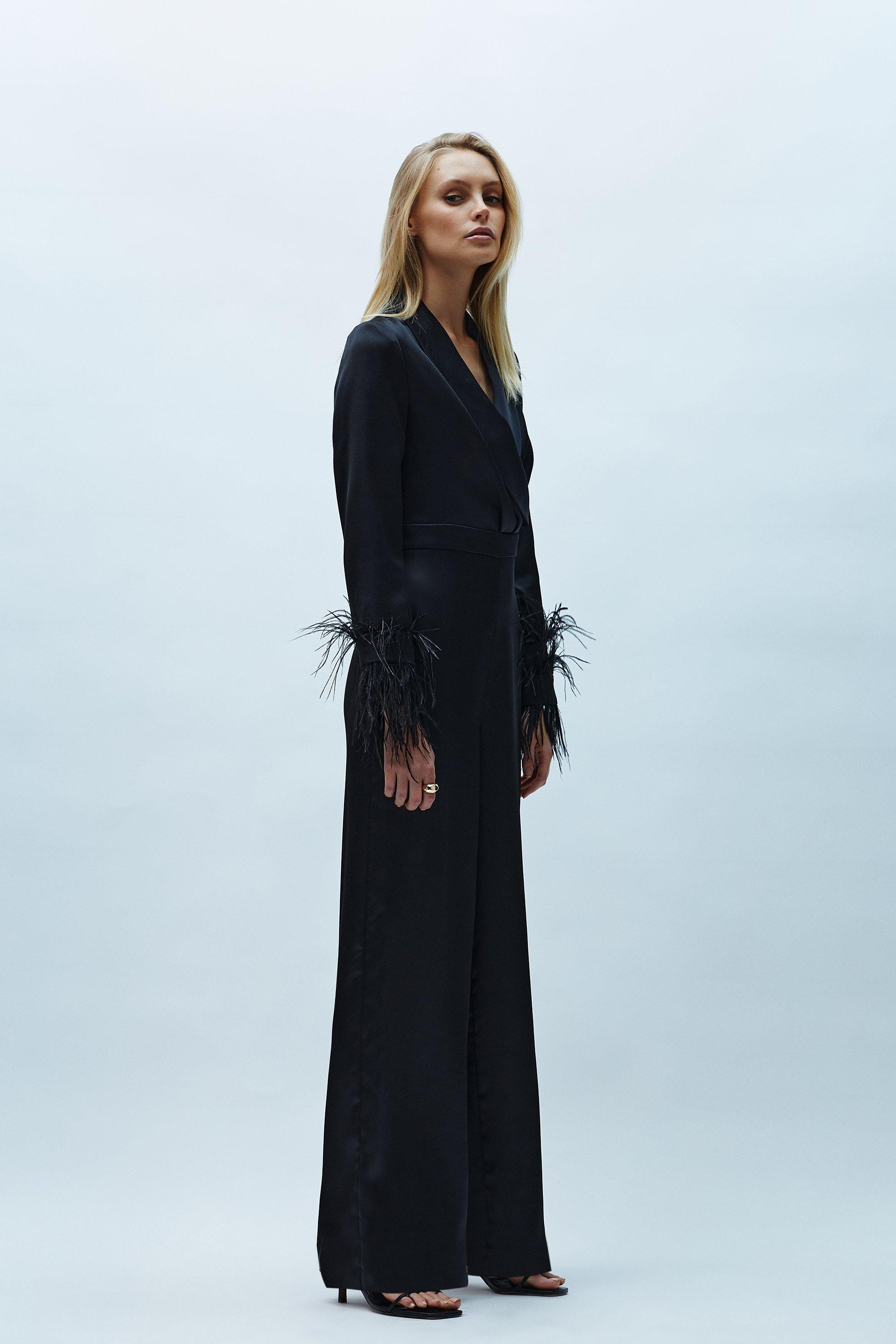 Drape Front Feather Cuff Jumpsuit | Coast UK & IE