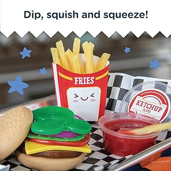 Foodie Fidget Fan Foods – Burger Basket Sensory Toy Set with 19 Tactile Pieces Including Slime,... | Amazon (US)