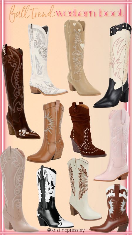 Fall boots. Western boots. Embroidered boots. Trendy fall boots. Fall style.

#LTKshoecrush #LTKstyletip #LTKSeasonal