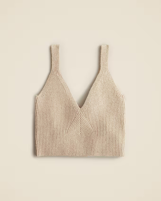 Cashmere-blend cropped sweater-tank | J. Crew US