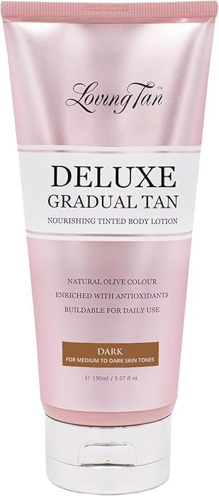 Loving Tan Deluxe Gradual Tan Lotion, Dark- Natural Looking Self Tanner, Professional Strength Su... | Amazon (US)