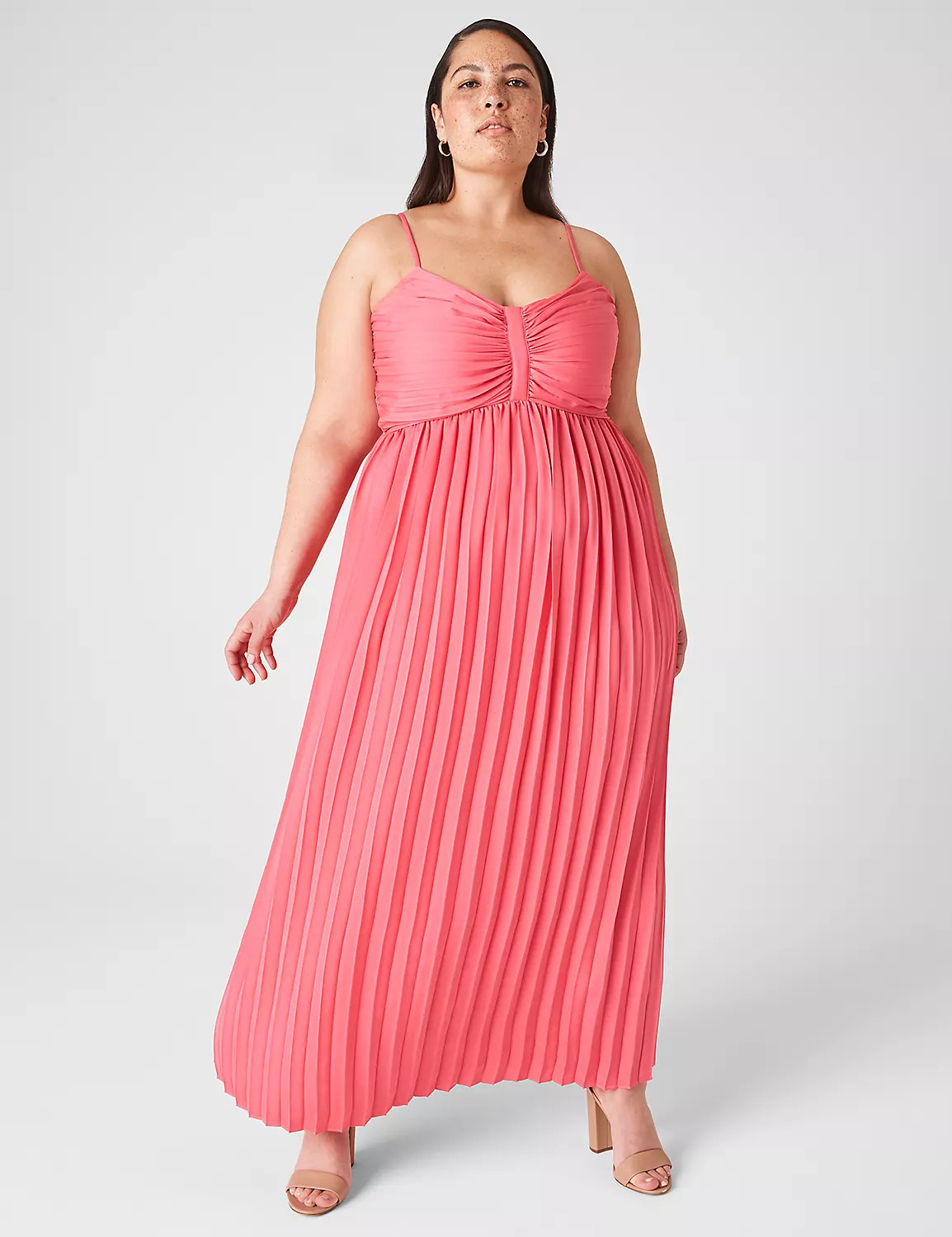 Pleated Satin Gown | LaneBryant | Lane Bryant (US)
