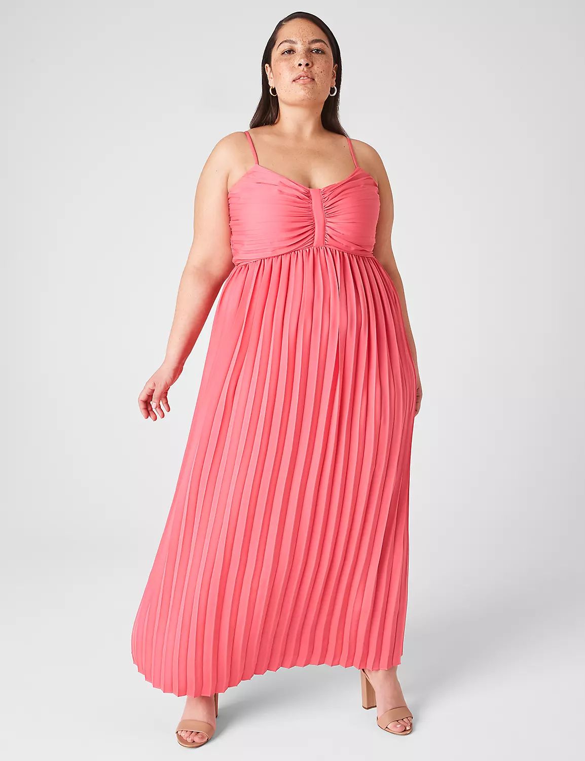 Pleated Satin Gown | LaneBryant | Lane Bryant (US)